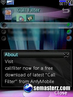 Anfy Call Filter - UIQ3