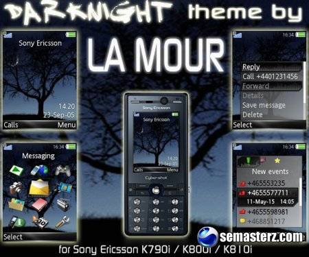 DarkNight - Анимированная тема для телефонов SonyEricsson [240x320]