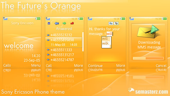 The Future Orange - Тема 176x220 для Sony Ericsson
