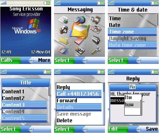 Анимационная тема Windows XP 176x220