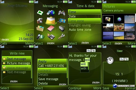 Green - Тема для Sony Ericsson [240x320]