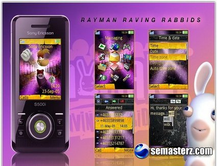 Rayman Raving Rabbids - Тема для Sony Ericsson [240x320]