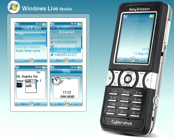 Windows Live - тема 176x220 для Sony Ericsson