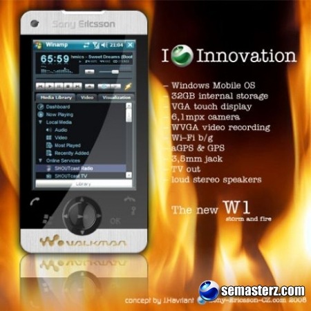 Концепт мобильного телефона Sony Ericsson W1