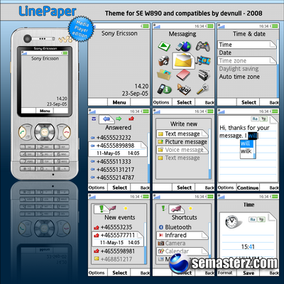 LinePaper - Тема для Sony Ericsson [240x320]