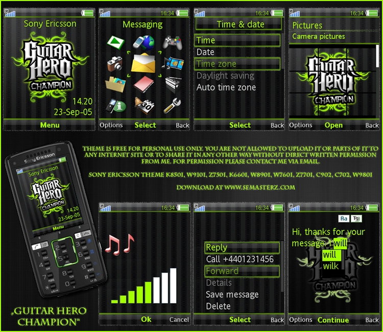 Guitar Hero - Тема для SE [240x320]