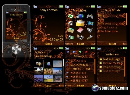 Kerawang - Тема для Sony Ericsson 240x320