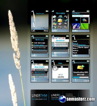 LINERTHM - Тема для Sony Ericsson 176x220