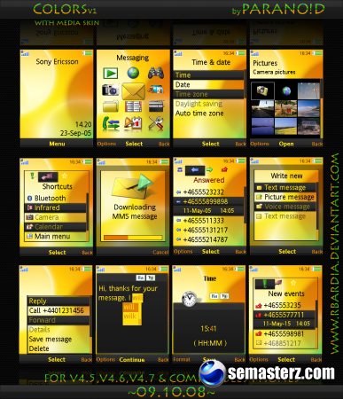 ColorsV1 - Тема для Sony Ericsson 240x320
