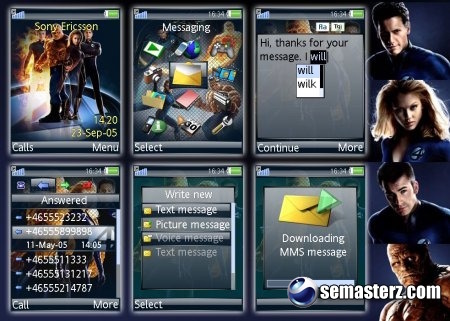 Fantastic 4 - Тема для Sony Ericsson 240x320