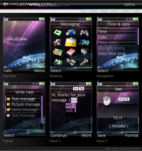 Exus OSm i.nov413 - Тема для Sony Ericsson 240x320 на A2