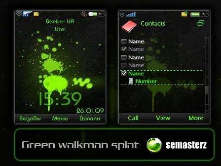 Green - Тема для Sony Ericsson UIQ3