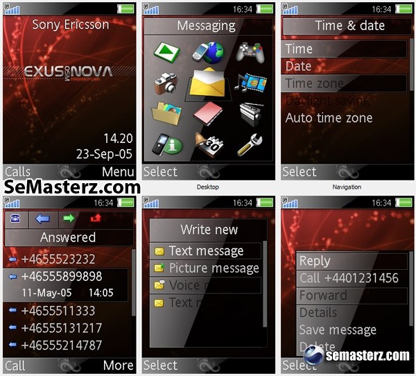 Exus OSm Nova MagmaFlair - Тема для Sony Ericsson 240x320