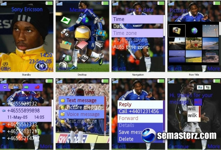 Didier Drogba - Тема для Sony Ericsson 240x320