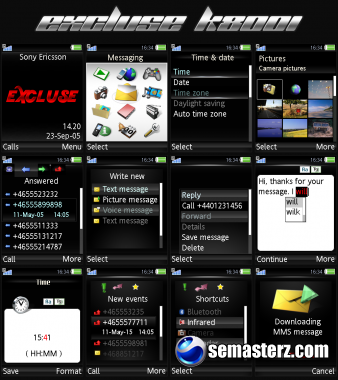 Excluse - Тема для Sony Ericsson 240x320