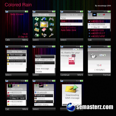 Coloured Rain - Тема для Sony Ericsson 240x320