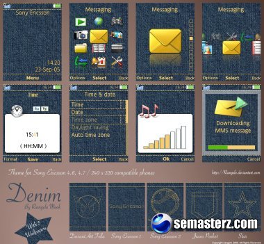 Denim - Тема для Sony Ericsson 240x320