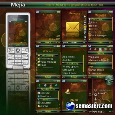 Mejia - Тема для Sony Ericsson 240x320