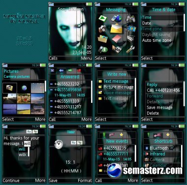 Marilyn Manson - Тема для Sony Ericsson 240x320