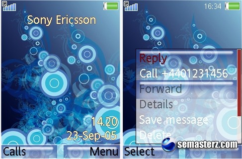 Blue Dream - Тема для Sony Ericsson 240x320