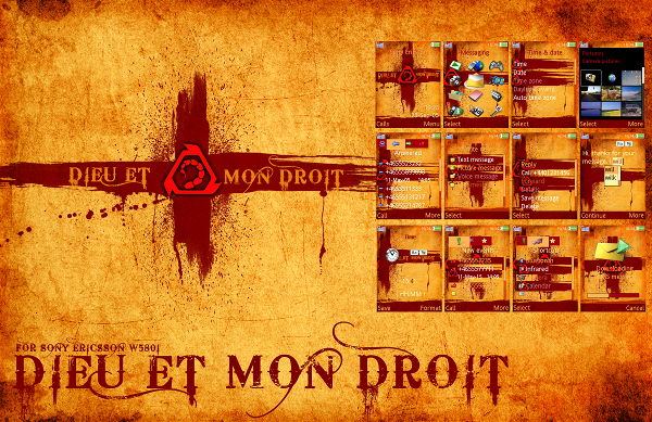 Dieu Et Mon Droit - Тема 240x320 для Sony Ericsson