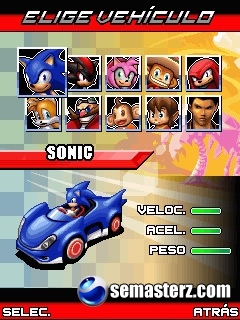 Sonic and Sega All Stars Racing - Java игра