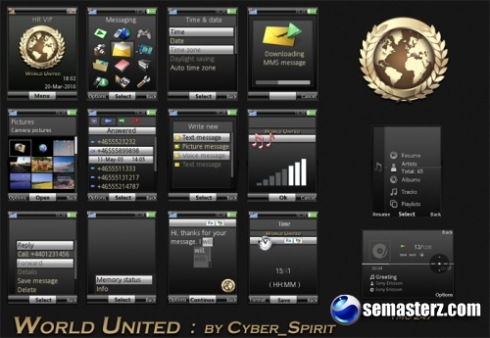 World United - Тема для Sony Ericsson 240x320