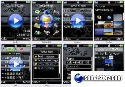 Тема для Sony Ericsson в стиле Mac OS (240x320)