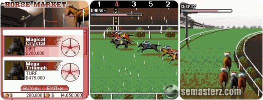 Скриншот java игры Horse Racing Master