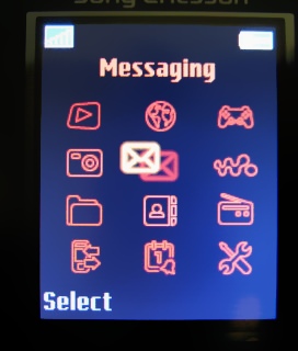 Меню телефона Sony Ericsson