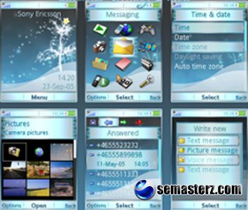 Подборка из 4 новогодних тем для Sony Ericsson (240х320)