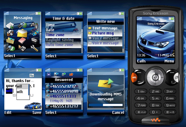 Subaru. Тема для мобильных телефонов Sony Ericsson [176x220]