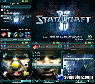StarCraft 2 тема для SonyEricsson M600/W950/P1i