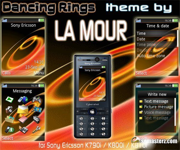 DancingRings - Анимированная тема для телефонов SonyEricsson [240x320]
