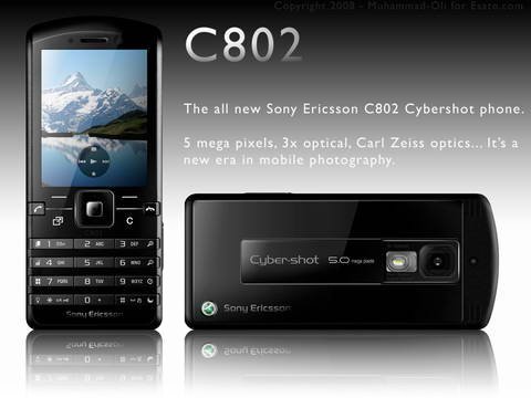 Концепт моноблочного камерофона Sony Ericsson C802