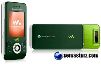 Sony Ericsson W580i в зеленом цвете ко дню Святого Патрика