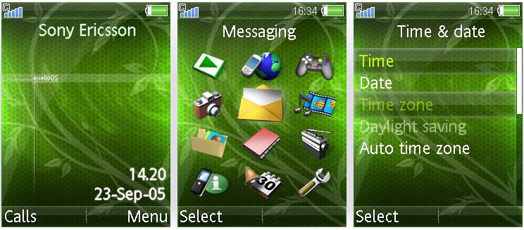 ExelioOS Green Beta1 - Тема для Sony Ericsson [240x320]