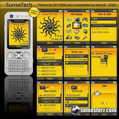SunseTech - Тема для Sony Ericsson [240x320]