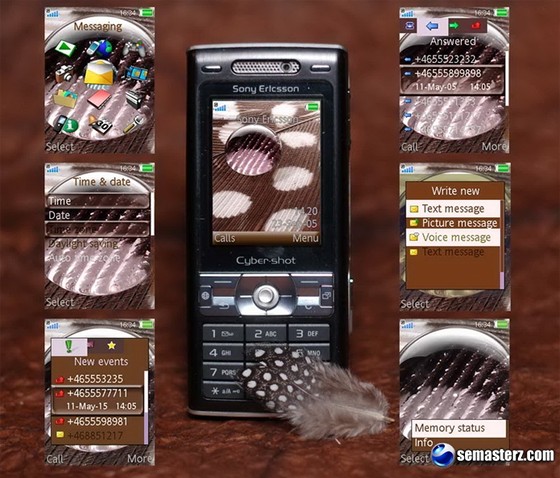 Featherdrop - Тема для Sony Ericsson [240x320]