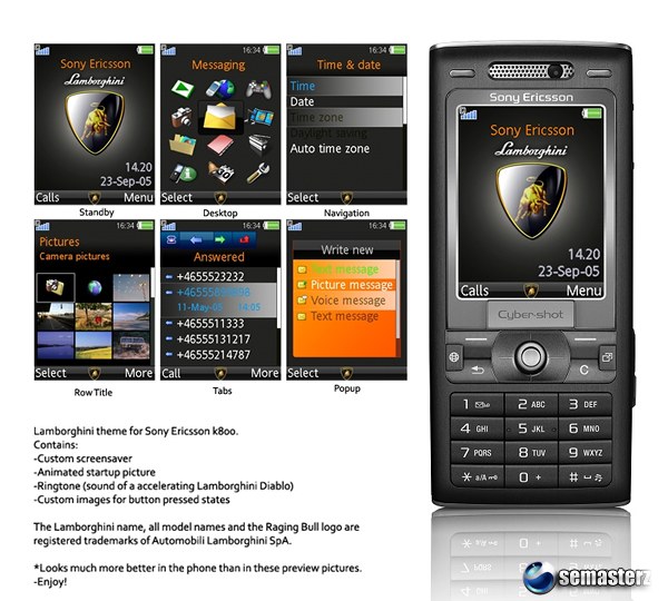 Lamborghini - Тема для Sony Ericsson [240x320]