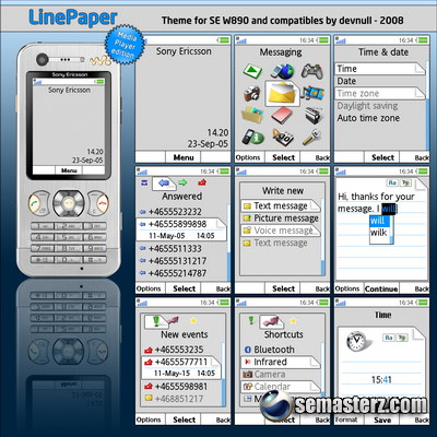 LinePaper - Тема для Sony Ericsson [240x320]