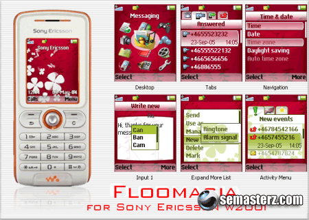 Floomasia - Тема для Sony Ericsson 128x160