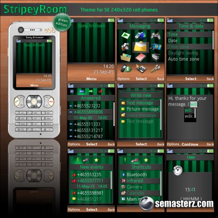 Stripey Room - Тема для Sony Ericsson 240x320