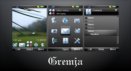 Gremja 0.3 - Тема для Sony Ericsson UIQ3