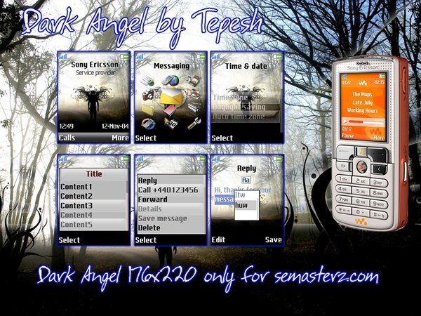 Dark Angel - Тема для Sony Ericsson 176x220