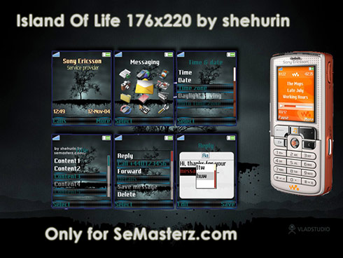 Island Of Life by shehurin - Тема для Sony Ericsson 176x220