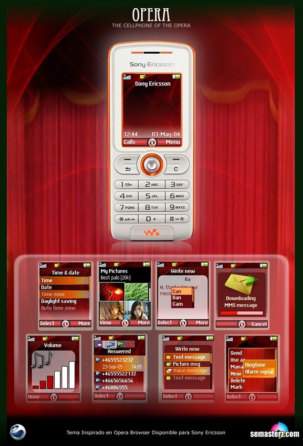 Opera Cellphone - Тема для Sony Ericsson 128x160