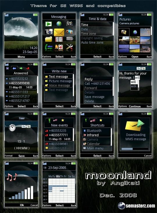 Moonland - Тема для Sony Ericsson 240x320