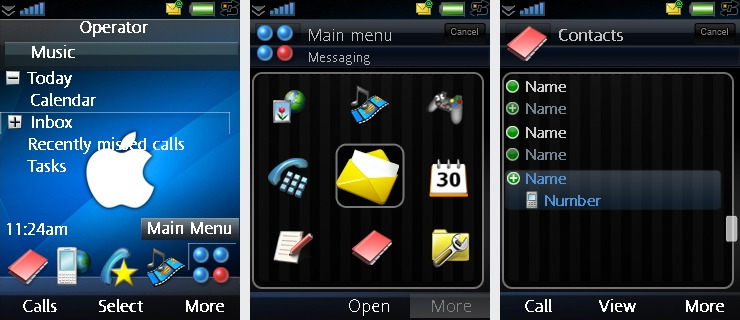 Blue Apple New - Тема для Sony Ericsson UIQ3