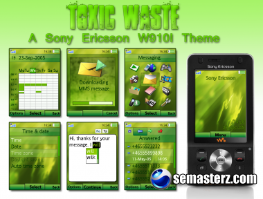 Toxic Waste - Тема для Sony Ericsson 240x320
